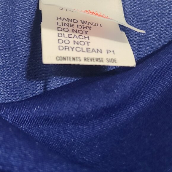 Women's High Waisted Bikini Bottom Tropical Leaves Flower Blue JC Penny - Picture 7 of 9